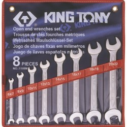KING TONY ΣΕΤ ΓΕΡΜΑΝΙΚΑ  (6mm εως 22mm)  8 ΤΕΜ ΣΕ ΥΦΑΣΜΑΤΙΝΗ ΘΗΚΗ KT-1108MR
